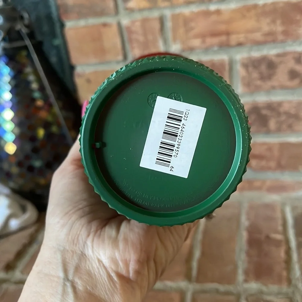 NWT 2022 Starbucks Disney Holiday Red Green Ombre Studded Tumbler